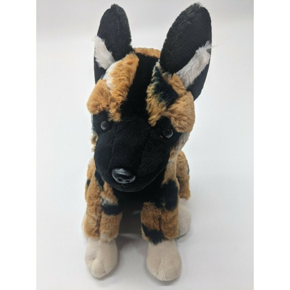 Fiesta Wild Dog Dingo Stuffed Plush Animal Dog Toy Brown Black 10"